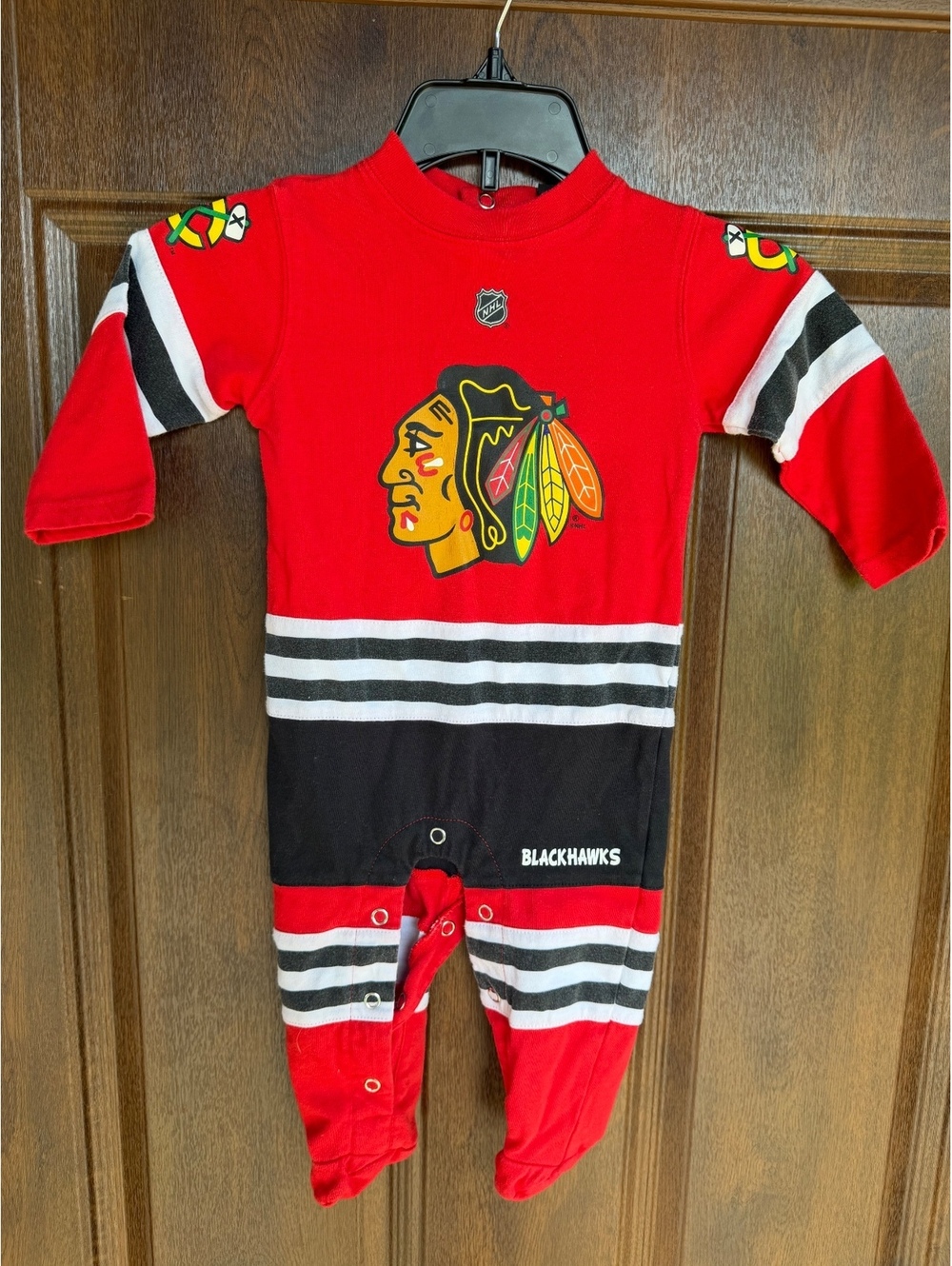 NHL Reebok Chicago Blackhawks Infant Baby Jersey Romper Bodysuit  3-6M